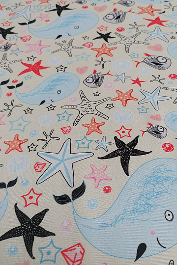 Dekostoff BLACK-OUT Unterwasserwelt