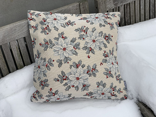 Weihnachts-Wandteppichbezug CHRISTMAS STAR silber