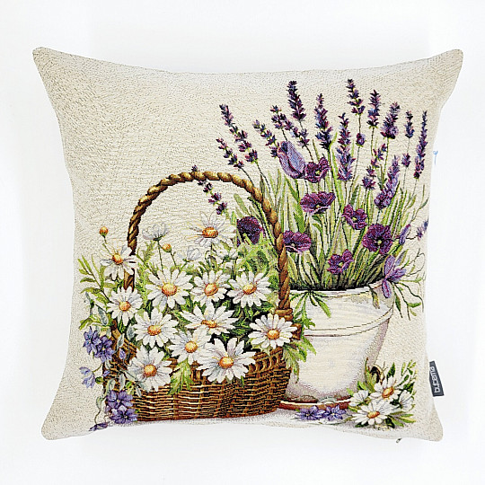 Gobelin-Kissenbezug BEAUTY IN A BASKET