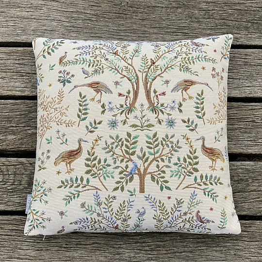 Gobelin-Kissenbezug WILLIAM MORRIS beige - vollflächig