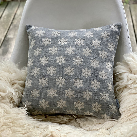 Luxuriöser Dekobezug FLAKES GREY A