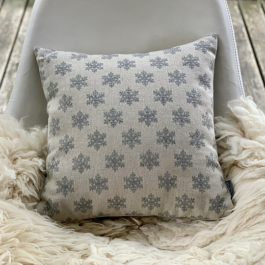 Luxuriöser Dekobezug FLAKES GREY B