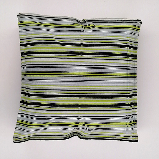 Streifengrüner Kissenbezug