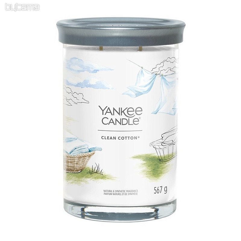 Duftkerze YANKEE CANDLE CLEAN COTTON TUMBER LARGE 2 DOCH