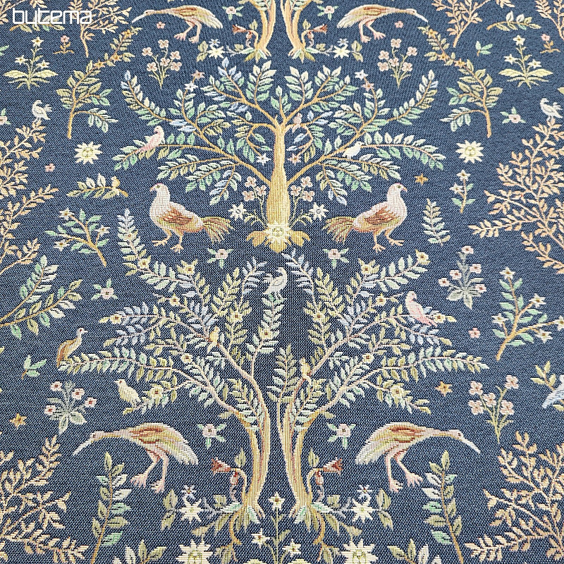 Gobelinstoff WILLIAM MORRIS blau