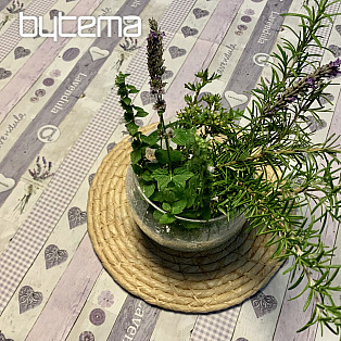 LAVENDER HERZ Tischdecke