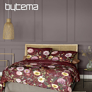 IRISETTE luxuriöser Baumwollsatin WAVE 8576-60 ROSE BORDEAUX