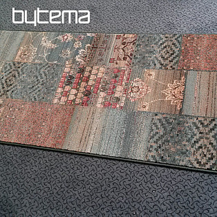 Luxus-Läufer aus Wolle ROYAL PATCHWORK grün