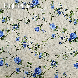 Dekostoff Blumen RAME blau