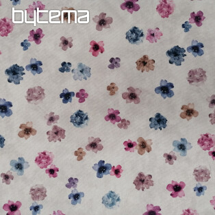 Dekorstoff BLUMEN lila-blau