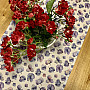 MONTANA PURPLE BLUE FLOWERS Tischdecke und Schal