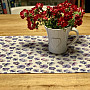 MONTANA PURPLE BLUE FLOWERS Tischdecke und Schal