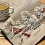 Gobelin-Tischdecke, Schal und Gedeck WINTER IDYLKA