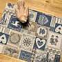 Tischset PATCHWORK HEART blau