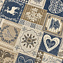 Tischset PATCHWORK HEART blau