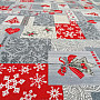 Dekorationsstoff PATCHWORK Weihnachten grau