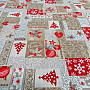 Dekorationsstoff PATCHWORK Weihnachten beige