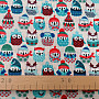 Baumwollstoff OWLS IN WINTER blau