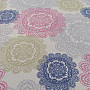 Dekorstoff MANDALA pink-grau